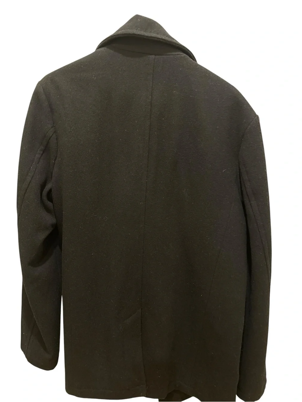 chaps coat Black Double-Breasted Peacoat - Classic Winter Jacket